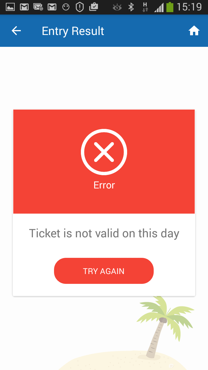 ticket not valid for event entry screenshot