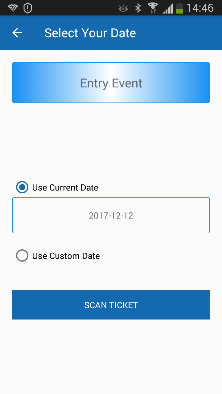 set the event entry date app screenshot